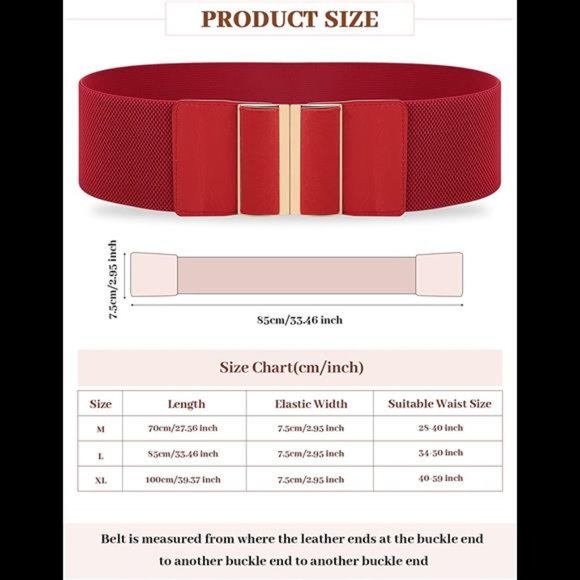 SATINIOR 3 Pieces Women Wide Belt for Dresses Stretchy Cinch Belt Elastic Vintag